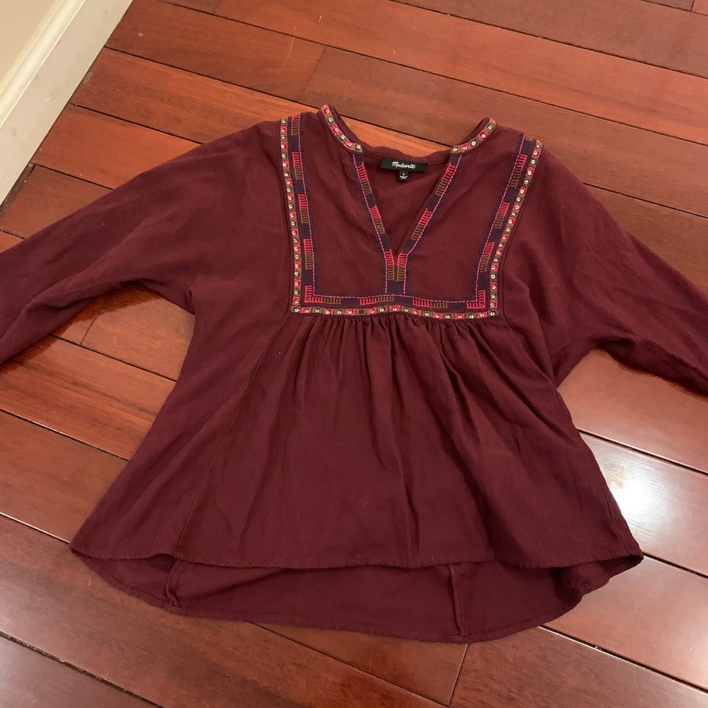 Madewell Rouge Top Flared